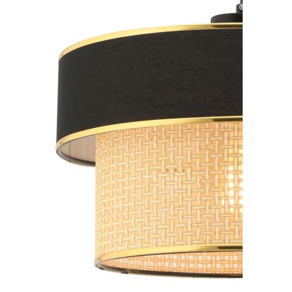 Lámpara colgante con cable ERO 1xE27/60W/230V negro/beige