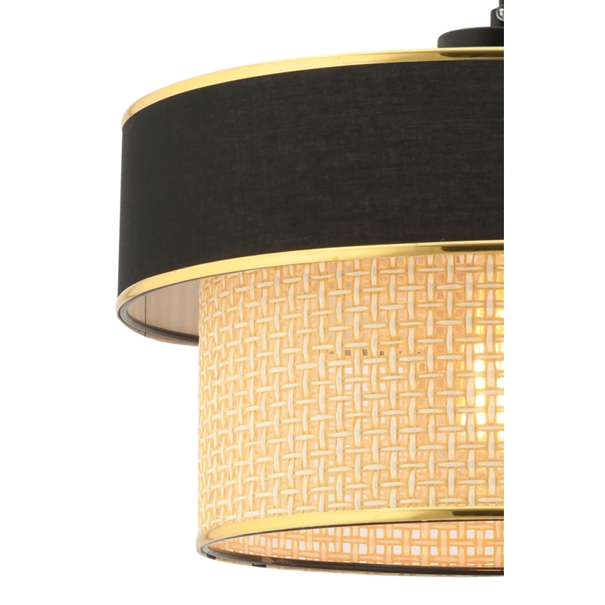 Lámpara colgante con cable ERO 1xE27/60W/230V negro/beige