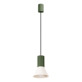 Lámpara colgante con cable ESTRIA 1xE14/10W/230V, Ø 14 cm, verde