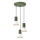 Lámpara colgante con cable ESTRIA 3xE14/10W/230V Ø 30 cm verde