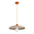 Lámpara colgante con cable ETERI 1xE27/15W/230V beige/cobre