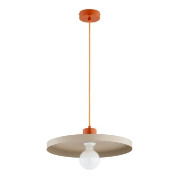 Lámpara colgante con cable ETERI 1xE27/15W/230V beige/cobre