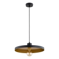 Lámpara colgante con cable ETERI 1xE27/15W/230V negro/dorado