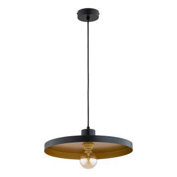 Lámpara colgante con cable ETERI 1xE27/15W/230V negro/dorado