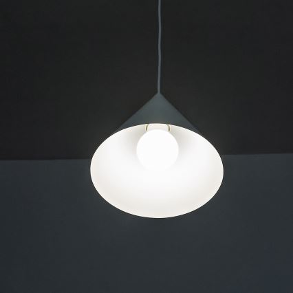 Lámpara colgante con cable ETNA II 1xE27/15W/230V, diámetro 18,5 cm, blanca