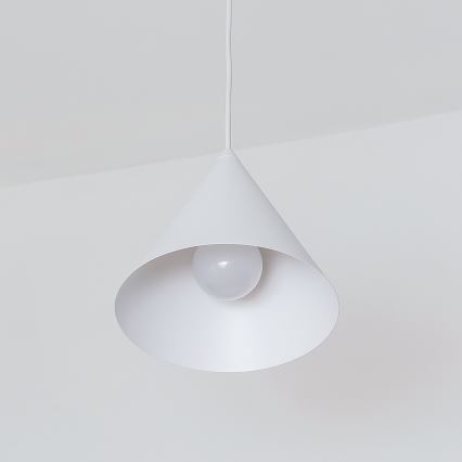 Lámpara colgante con cable ETNA II 1xE27/15W/230V, diámetro 18,5 cm, blanca