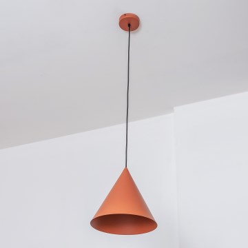 Lámpara colgante con cable ETNA II 1xE27/15W/230V Ø 18,5 cm naranja