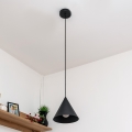 Lámpara colgante con cable ETNA II 1xE27/15W/230V Ø 18,5 cm negra