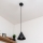 Lámpara colgante con cable ETNA II 1xE27/15W/230V Ø 18,5 cm negra