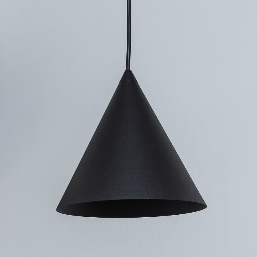 Lámpara colgante con cable ETNA II 1xE27/15W/230V Ø 18,5 cm negra