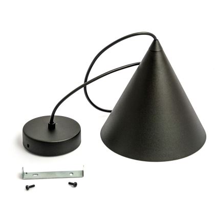 Lámpara colgante con cable ETNA II 1xE27/15W/230V Ø 18,5 cm negra