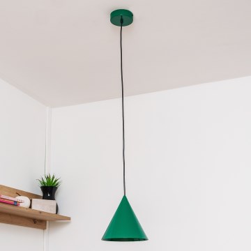 Lámpara colgante con cable ETNA II 1xE27/15W/230V Ø 18,5 cm verde
