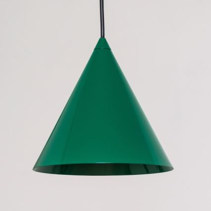 Lámpara colgante con cable ETNA II 1xE27/15W/230V Ø 18,5 cm verde