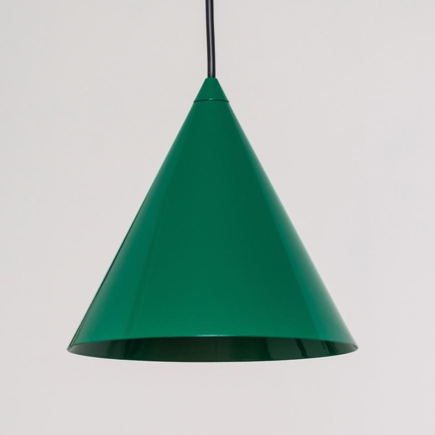 Lámpara colgante con cable ETNA II 1xE27/15W/230V Ø 18,5 cm verde