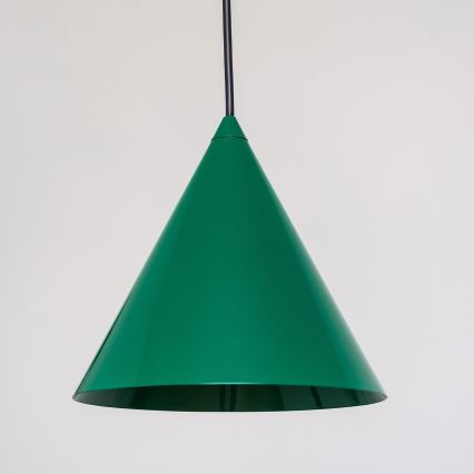 Lámpara colgante con cable ETNA II 1xE27/15W/230V Ø 18,5 cm verde