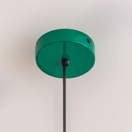 Lámpara colgante con cable ETNA II 1xE27/15W/230V Ø 18,5 cm verde