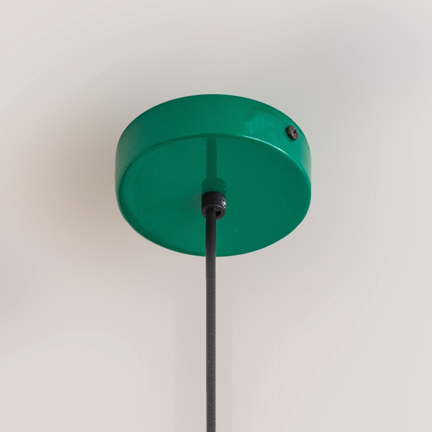 Lámpara colgante con cable ETNA II 1xE27/15W/230V Ø 18,5 cm verde