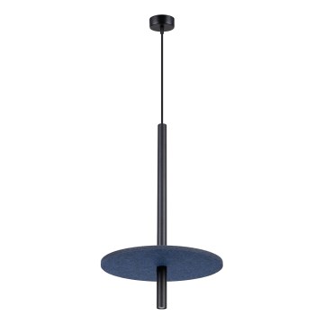 Lámpara colgante con cable FELTRO 1xG9/8W/230V negro/azul