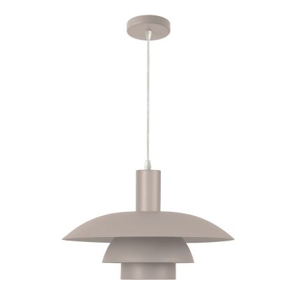Lámpara colgante con cable FERRO 1xE27/15W/230V gris
