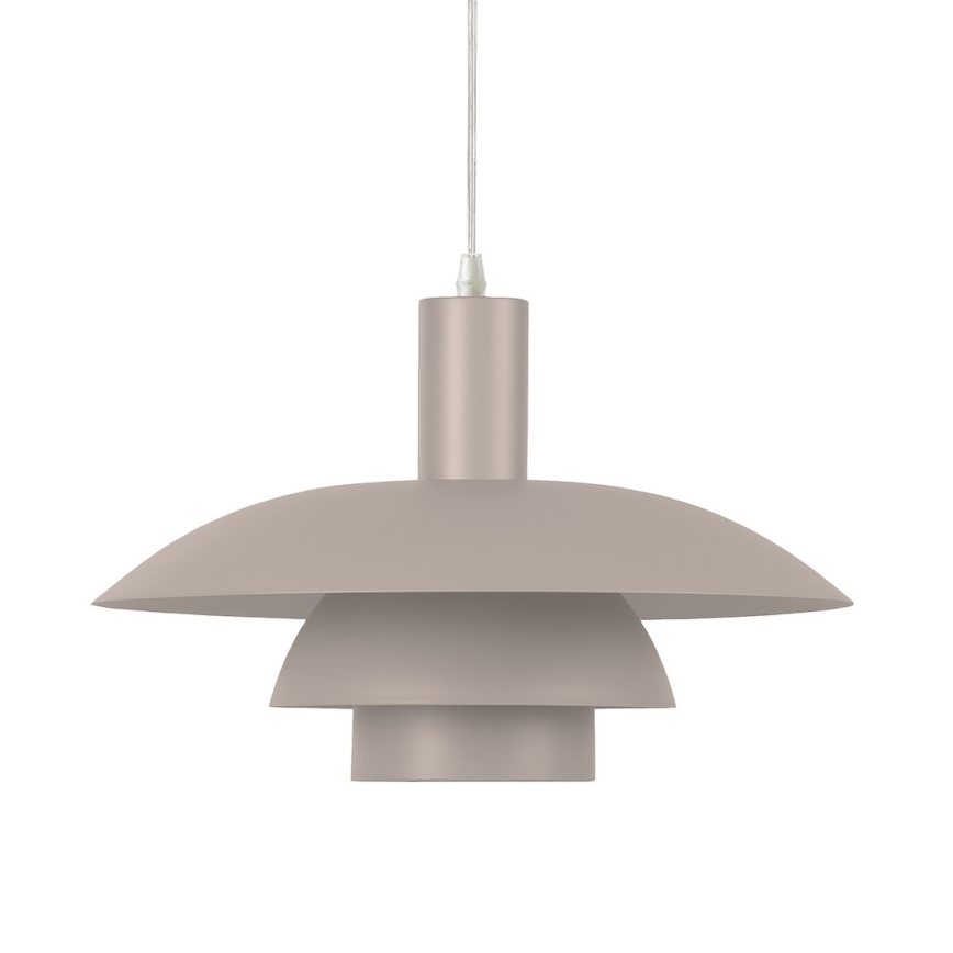 Lámpara colgante con cable FERRO 1xE27/15W/230V gris