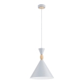Lámpara colgante con cable FERYT 1xE27/15W/230V gris
