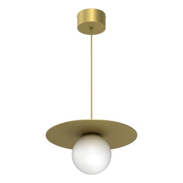 Lámpara colgante con cable FLAT 1xE27/15W/230V, acabado dorado