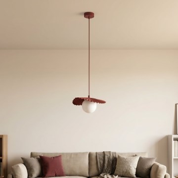 Lámpara colgante con cable FLORA 1xG9/8W/230V roja