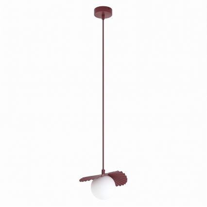 Lámpara colgante con cable FLORA 1xG9/8W/230V roja