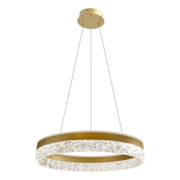 Lámpara colgante con cable FROZI LED/32W/230V, diámetro 50 cm, dorada