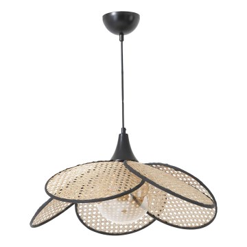 Lámpara colgante con cable FUME 1xE27/40W/230V Ø 45 cm negra/beige