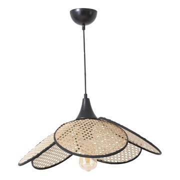 Lámpara colgante con cable FUME 1xE27/40W/230V Ø 45 cm negro/beige