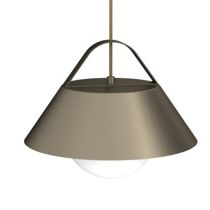 Lámpara colgante con cable FUNDA 1xE27/15W/230V, acabado en bronce