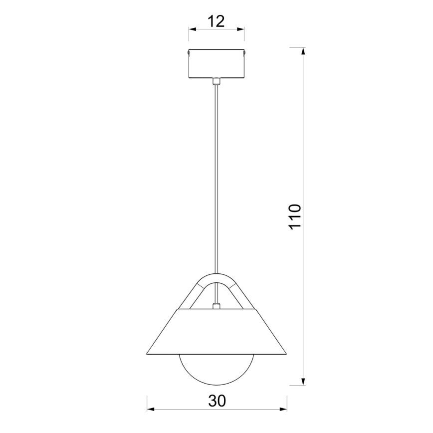 Lámpara colgante con cable FUNDA 1xE27/15W/230V, acabado en bronce