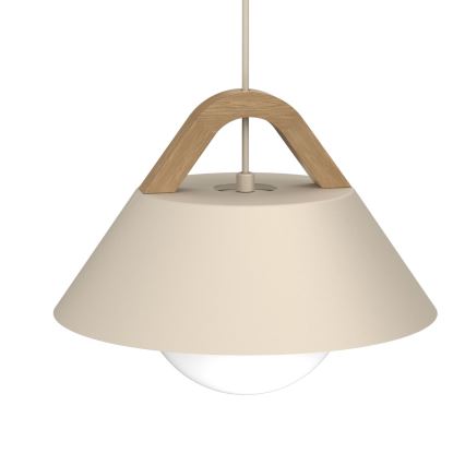 Lámpara colgante con cable FUNDA 1xE27/15W/230V beige