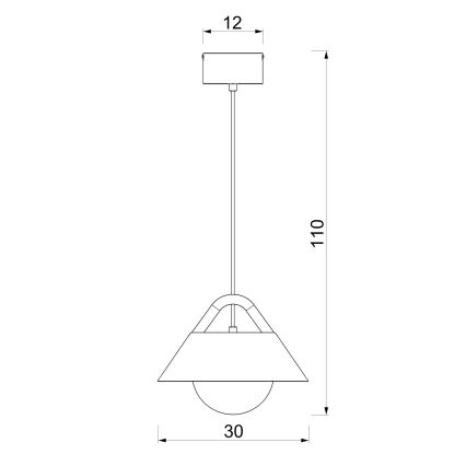 Lámpara colgante con cable FUNDA 1xE27/15W/230V marrón