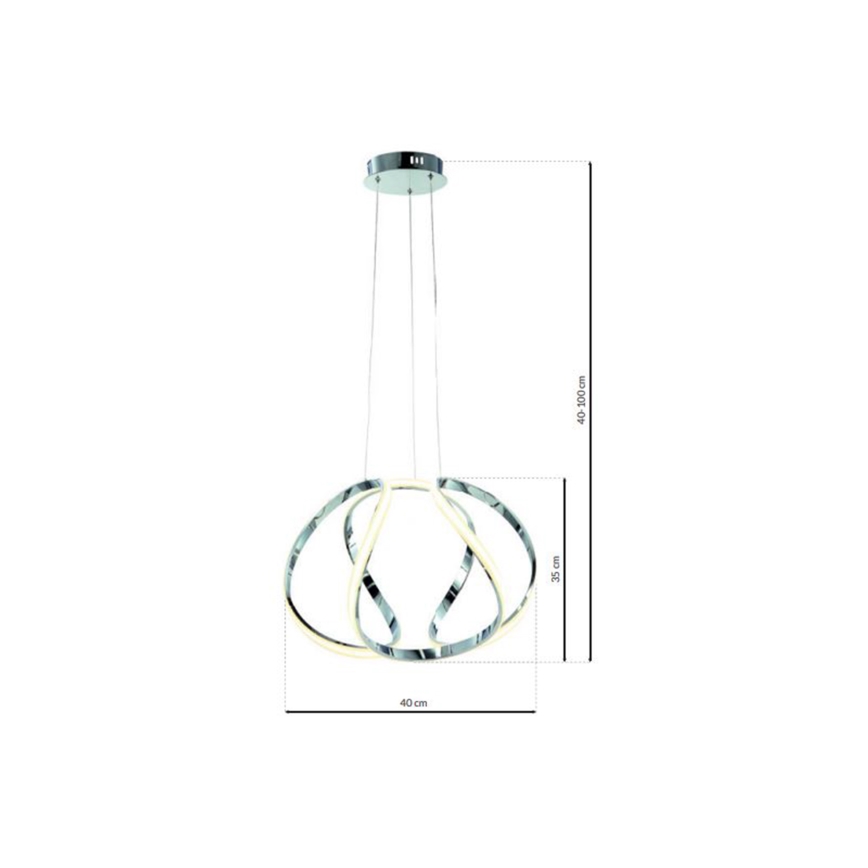 Lámpara colgante con cable GLOBE LED/50W/230V