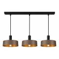 Lámpara colgante con cable HAKI 3xE27/60W/230V marrón/negro
