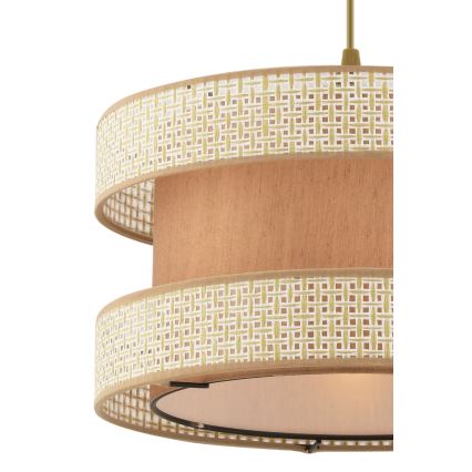 Lámpara colgante con cable HALO 1xE27/60W/230V beige/crema