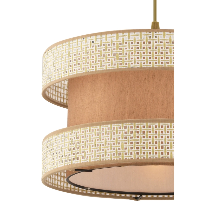 Lámpara colgante con cable HALO 1xE27/60W/230V beige/crema