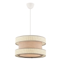 Lámpara colgante con cable HALO 1xE27/60W/230V beige/crema