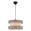 Lámpara colgante con cable HALO 1xE27/60W/230V beige/gris