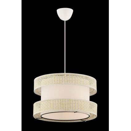 Lámpara colgante con cable HALO 1xE27/60W/230V color crema