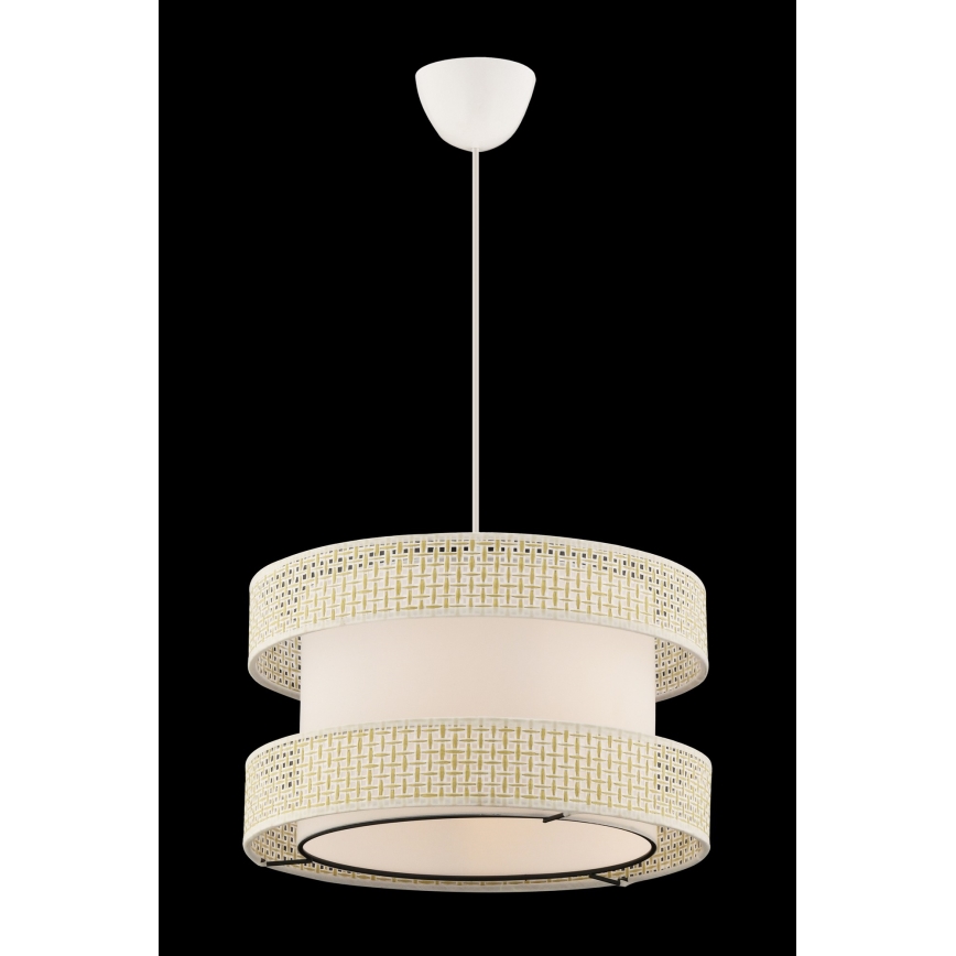 Lámpara colgante con cable HALO 1xE27/60W/230V color crema
