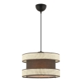 Lámpara colgante con cable HALO 1xE27/60W/230V marrón/crema