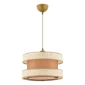 Lámpara colgante con cable HALO 1xE27/60W/230V marrón/crema