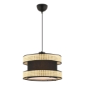Lámpara colgante con cable HALO 1xE27/60W/230V negro/beige