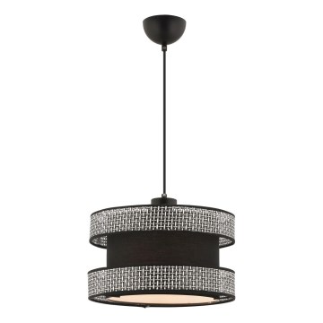 Lámpara colgante con cable HALO 1xE27/60W/230V negro/gris