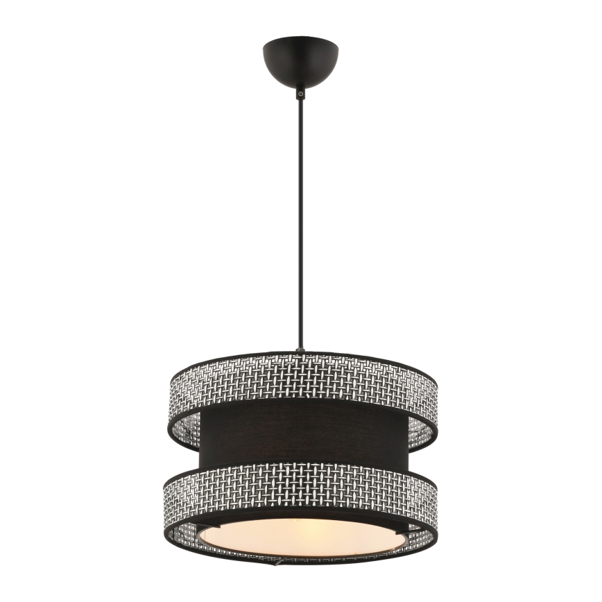 Lámpara colgante con cable HALO 1xE27/60W/230V negro/gris