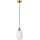 Lámpara colgante con cable HECTOR 1xE27/15W/230V blanco/latón Ø 14 cm