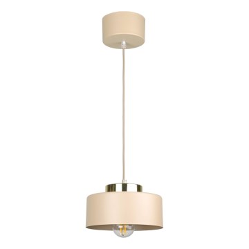 Lámpara colgante con cable IGNIA 1xE27/60W/230V beige/dorado